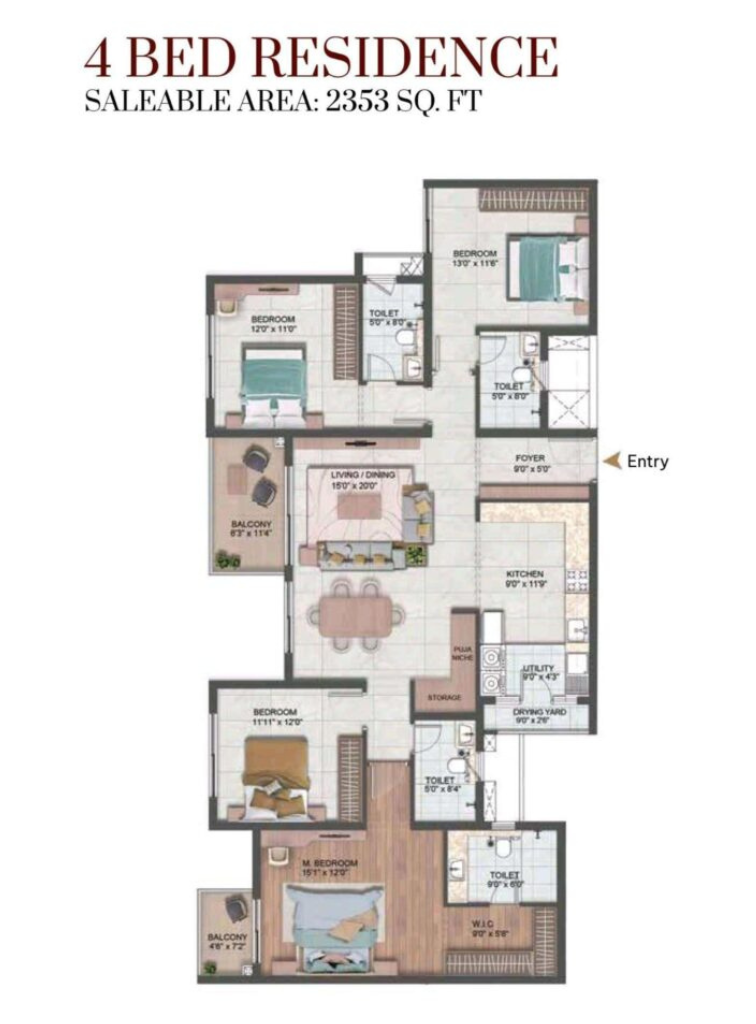 4 BHK Plan